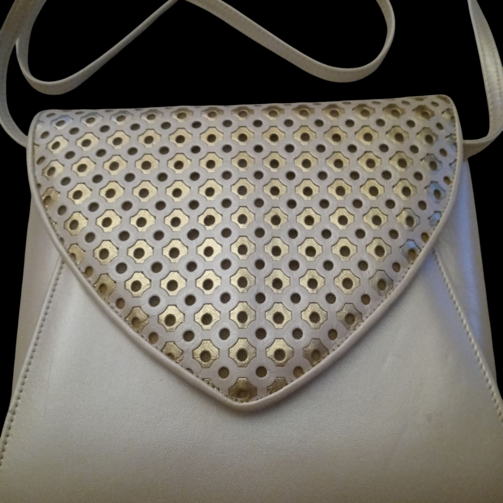 Elegant Cream and Gold Women's Bag